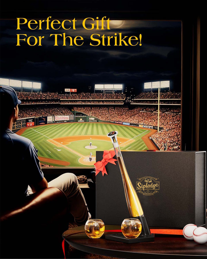 Baseball Bat 20 Oz Whiskey Decanter Set, Gift For Men, Coach, Boyfriend