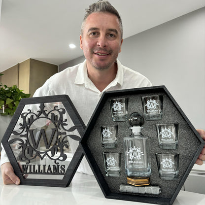 Whiskey Decanter Set, Personalized Whiskey Gift, Bourbon Whiskey, Father's Day Gift