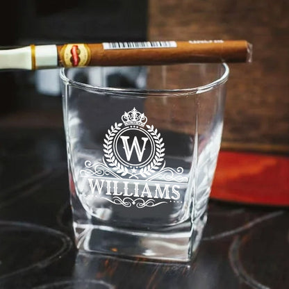 Royal Vintage Luxury Decanter Set - Custom Name Whiskey Decanter, a perfect Christmas gift for your loved one.