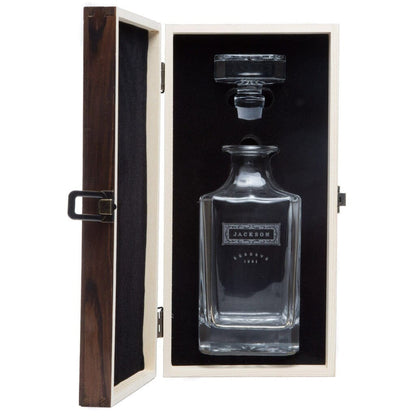Custom Design - Decanter Gift Set,  Bourbon Whiskey, Christmas Gift,Father's Day Gift For Dad & Grandpa
