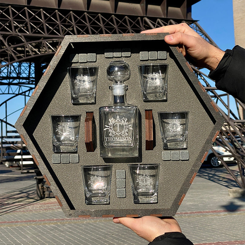 Whiskey Decanter Set, Personalized Whiskey Gift, Bourbon Whiskey, Father's Day Gift